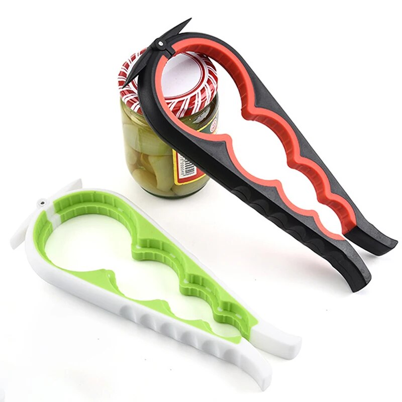 Blikopener Multi-Functionele Vier In Één Drankfles Opener Dop Twister Vier Positie Blikje Opener Anti Slip Cap Twister