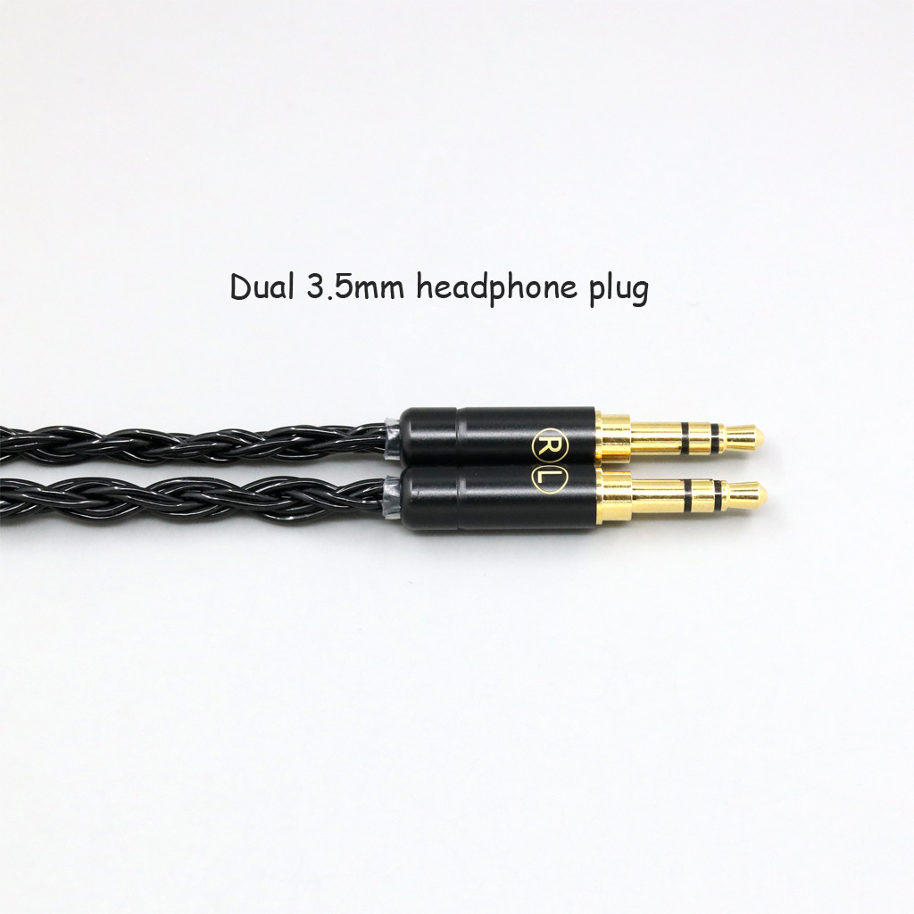 Cable de auriculares trenzado negro de 16 núcleos para Hifiman Sundara Ananda HE1000se HE6se DEVA Pro Planar magnético he400se Arya LN 007423