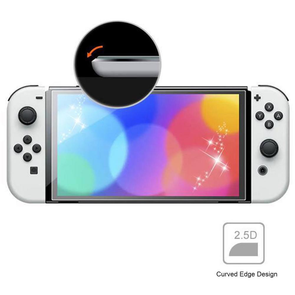 Transparency Tempered Glass Protective Film Cover Fit For Nintendo Switch OLED Game Console Screen Protector Accessories