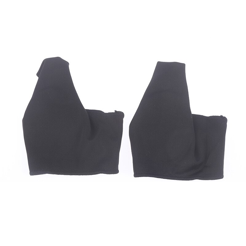 1 paar Toe Separator Hallux Valgus Bunion Corrector Orthesen Fuß Knochen Daumen Teller Korrektur Socke Haarglätter Brace 2 Größe: S Black