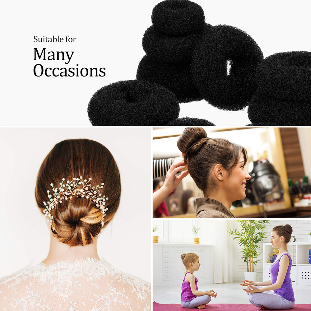 1 unidad de máquina mágica para hacer moños de pelo, moldeador mágico para mujer, diademas de esponja de espuma para Donut, anillo grande fácil, herramientas de estilismo para el cabello, accesorios