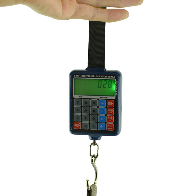 6 in 1 Mini Digital Hanging Luggage Weight Scale 50kg/10g Calculator bilancia digitale di precisione Electronic Weighing Scale