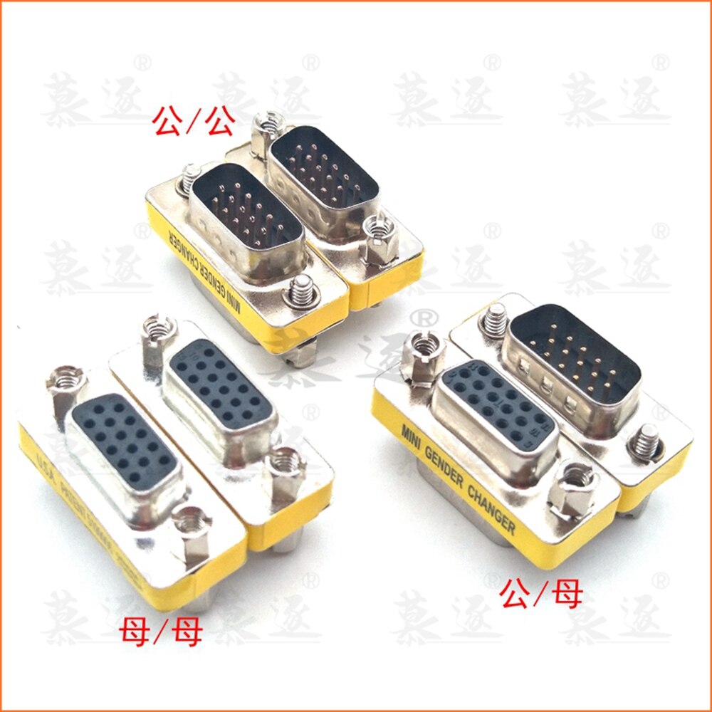 VGA male to male Female to female Male to female jack DB15 pin Convertor Adapter for Monitors Projectors VGA Splitters KVM