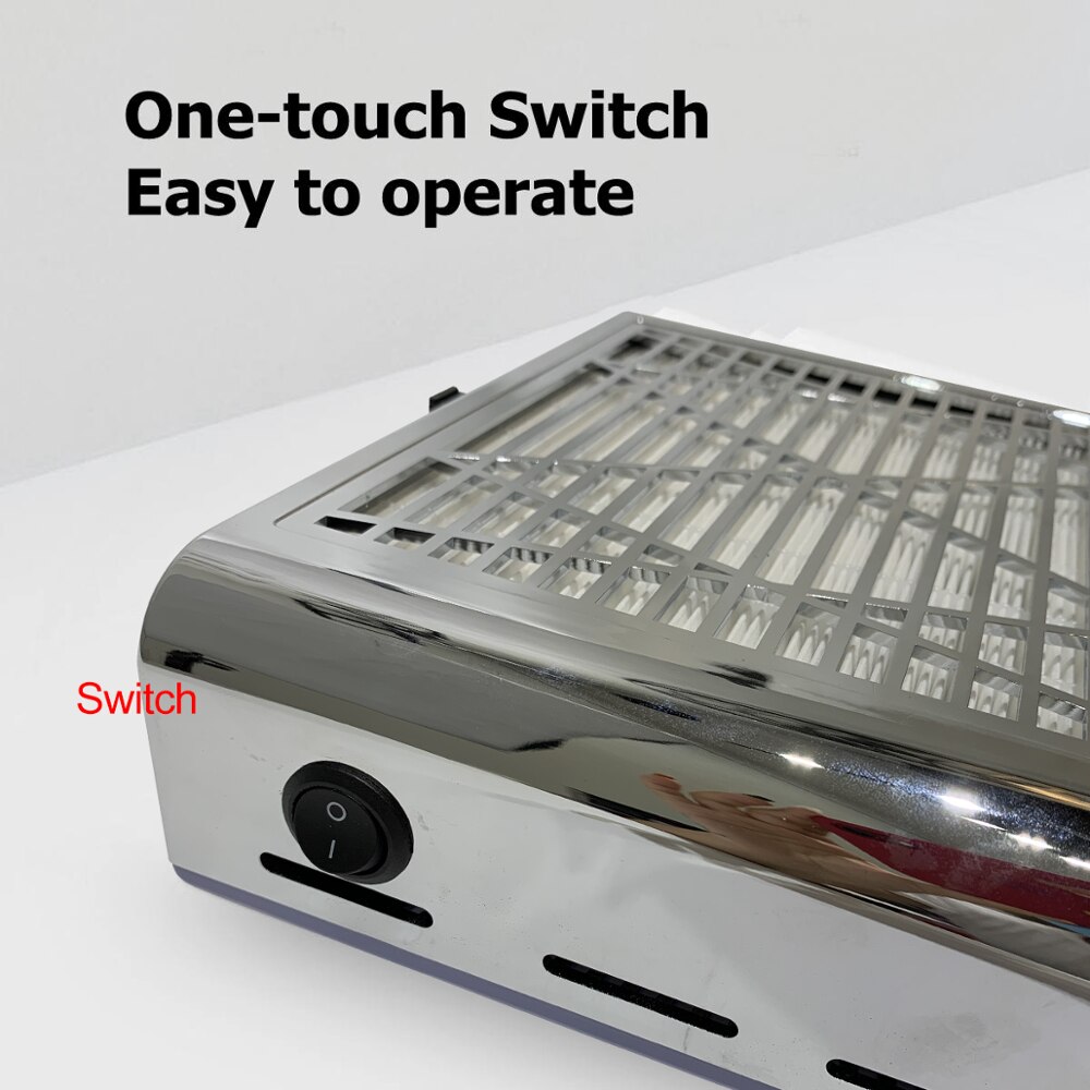 80W Strong Power Nail Dust Collector Nail Fan Art Salon Equipment Suction Dust Collector Machine Vacuum Cleaner Fan EU/US Plugs