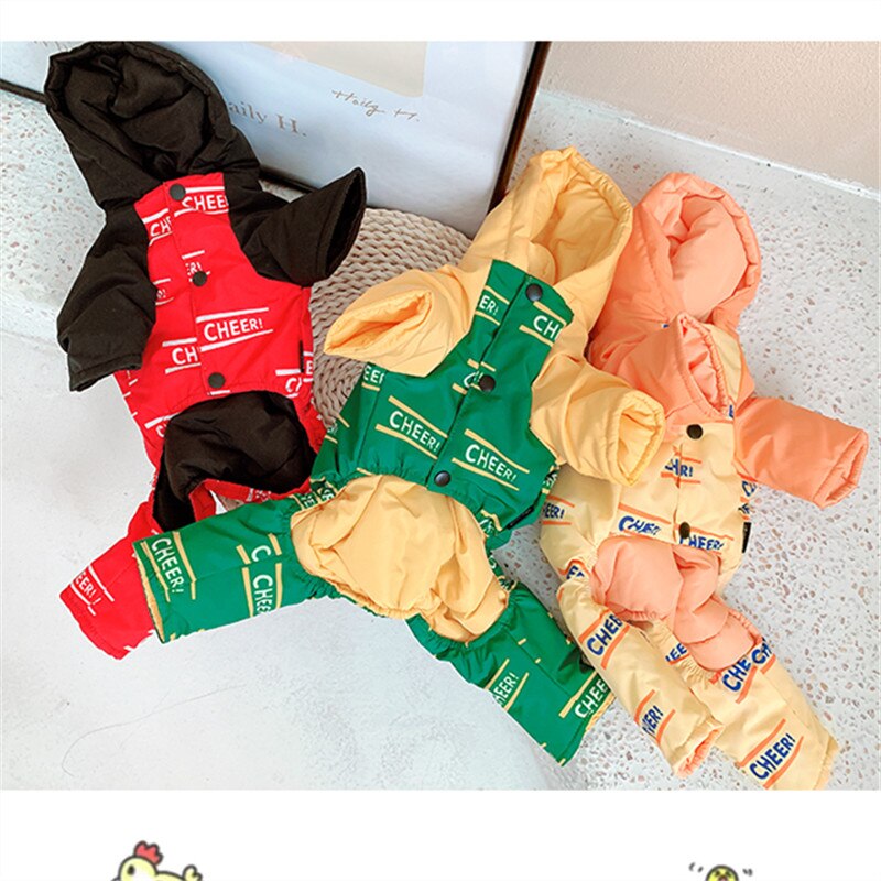 Winter Dog Jumpsuit Coat Jacket Puppy Small Dog Costume Outfit Warm Dog Clothes Yorkshire Pomeranian Poodle Schnauzer Clothing