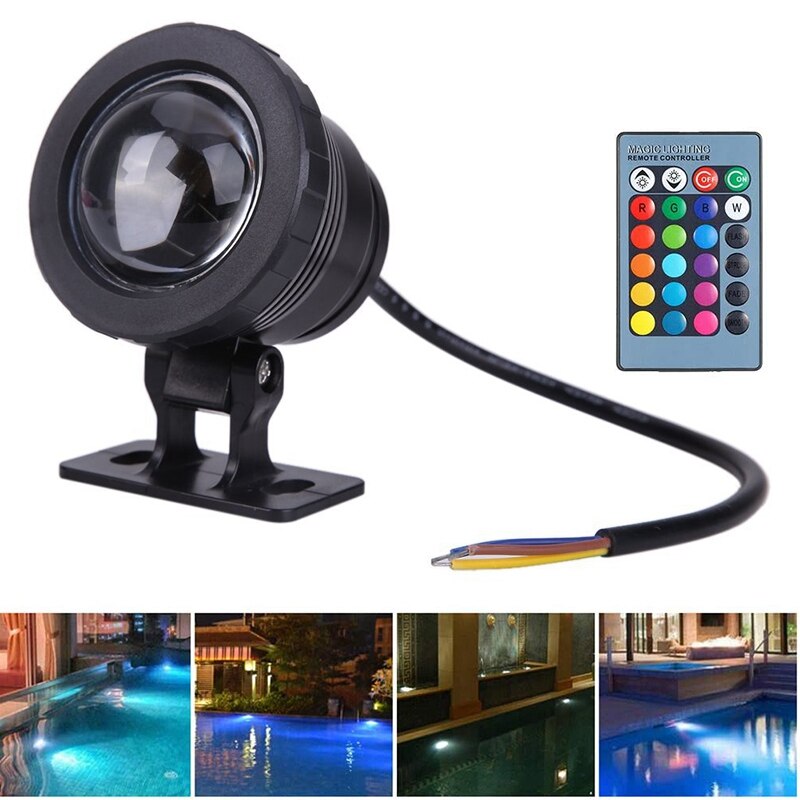 Amerikaanse Plug Onderwater Licht Led Waterdicht Met Afstandsbediening DC12V Rgb