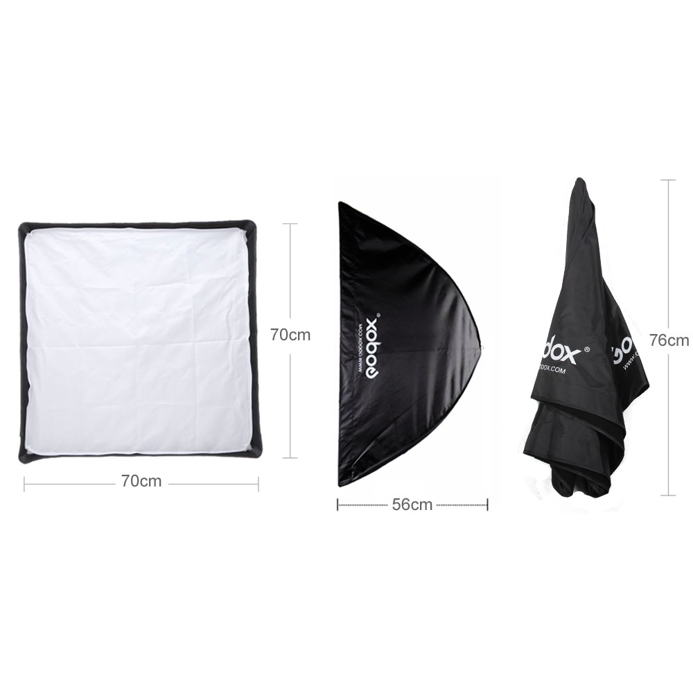 Godox – réflecteur pour Flash Speedlight, boîte à lumière rectangulaire pour Studio Photo, 70x70cm, 28x28 pouces