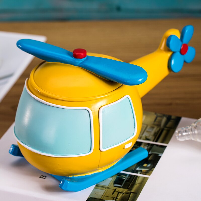 Organizador para dientes de leche para niños, helicóptero con de resina, caja para dientes, ZL223: Default Title