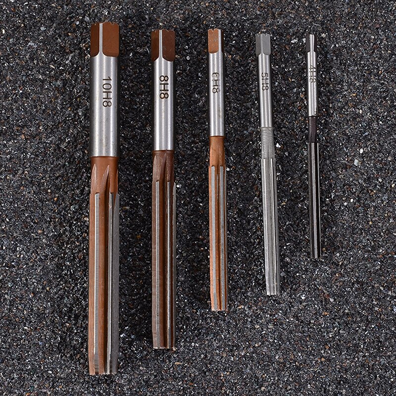 5pcs H8 Chucking Straight Shank Hand Reamers Set 6 Flutes 4mm/5mm/6mm/8mm/10mm For Metal Tools Cutting Mayitr