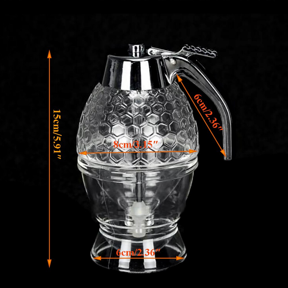 1 Pcs Honing Pot Sap Pot Dispenser 200Ml Drip Ketel Container Transparante Siroop Opslag Houder Squeeze Fles Keuken Benodigdheden