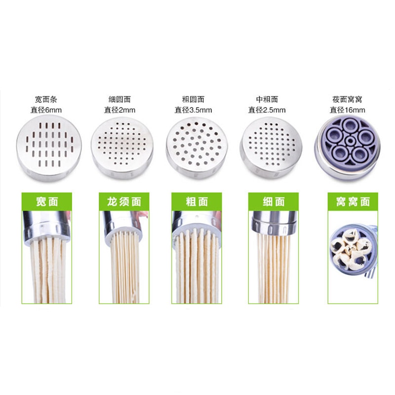 Pasta Maker Roestvrij Staal Handmatige Persmachine Handleiding Noodle Machine Vruchtensap Persmachine (met 5 Schuurmiddelen)