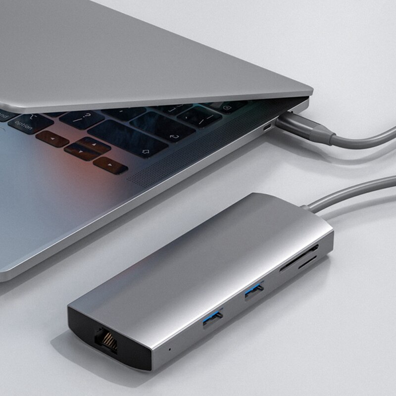 USB C Laptop Dock 9 in 1 Multiport Adapter USB C zu HDMI Adapter, typ C Hub für Profi Luft und Fenster