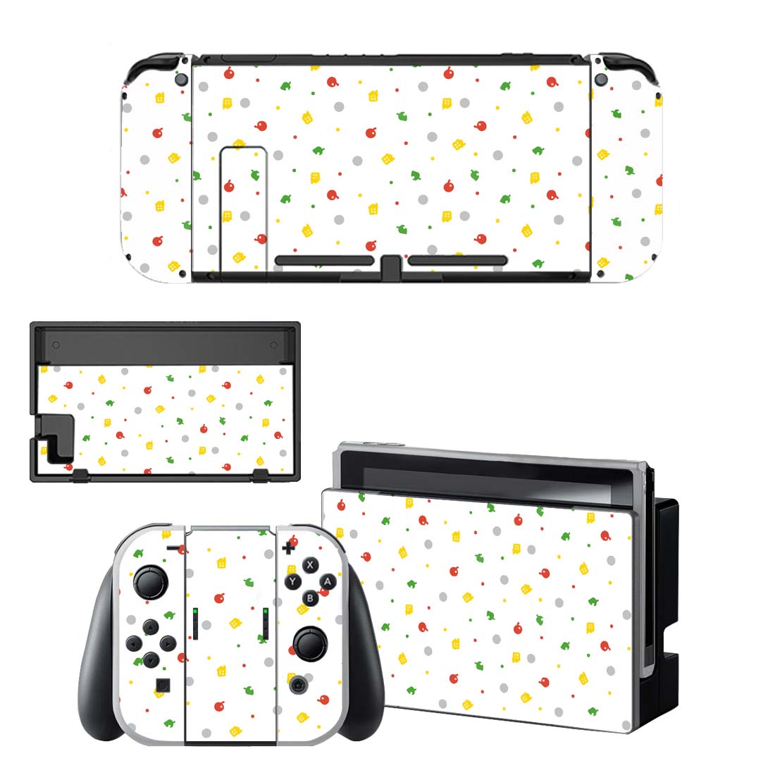 Película protectora decorativa de vinilo estilo Cool Animal Crossing para Nintendo Switch NS consola NX y pegatinas de juego de cubierta completa Joy-con: BYSNS0054