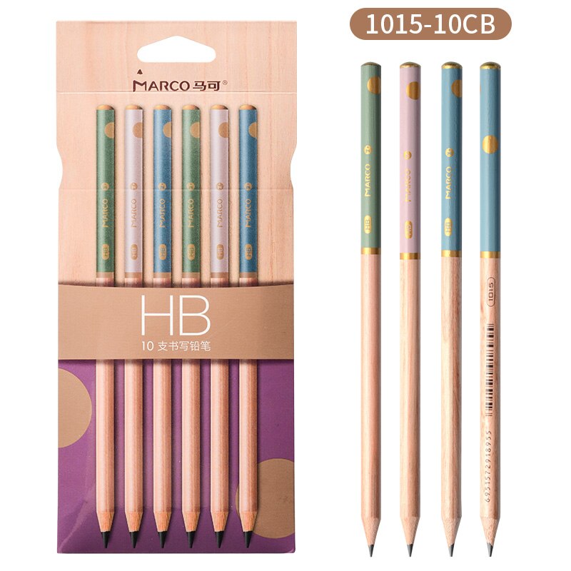 Conjunto de lápices de grafito para niños escolares con de artista HB de café lechoso a la de Andstal Marco: 10pcs Morandi Dots