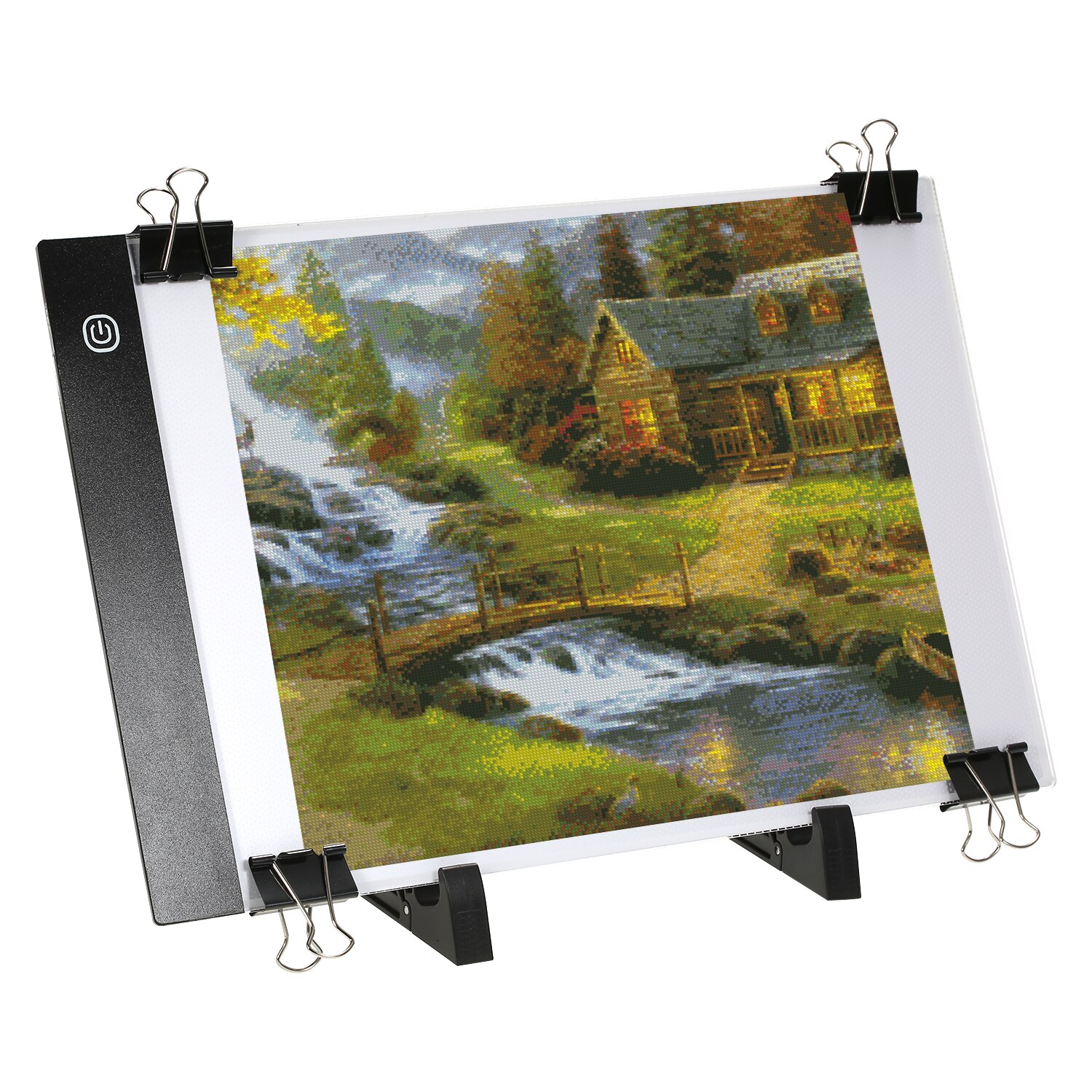 133 Pieces DIY Tools and Accessories Kits with A4 Tracing Light Box Multi-Size Diamond Pen Tray Kits Fix Tool