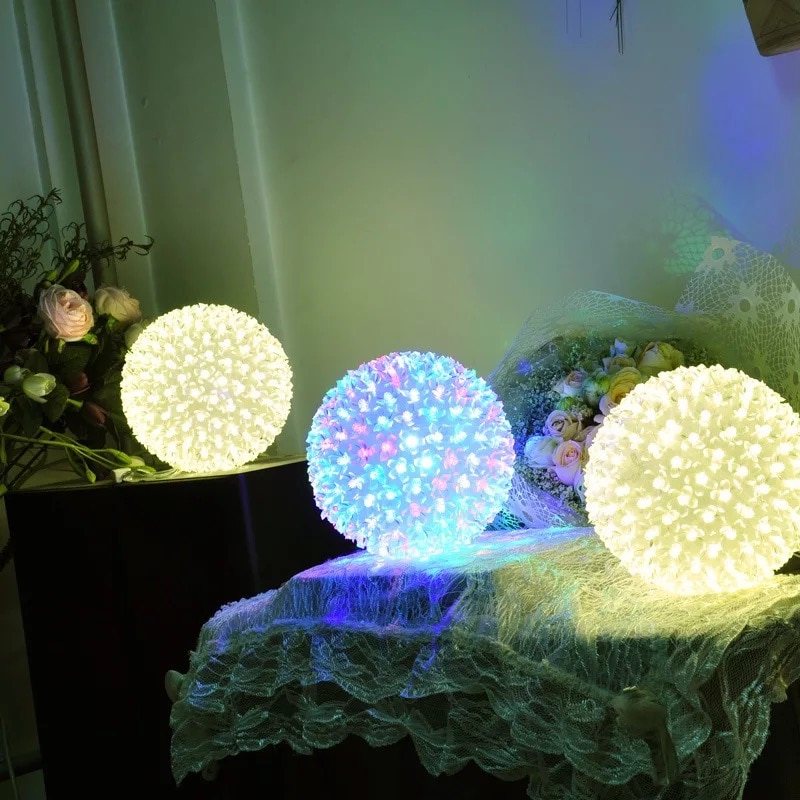Dia 12cm 20cm 30cm led kersenbloesem bloem bal lichtslinger lamp kerst jaar bruiloft feest guirlande lichten