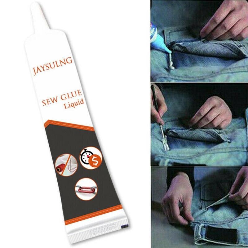 Fast Dry Strong Adhesive Glue Repair Stitch Home Glue Sew DIY Decoration Badges Quick Fabric Bonding Tool Patches R2M9