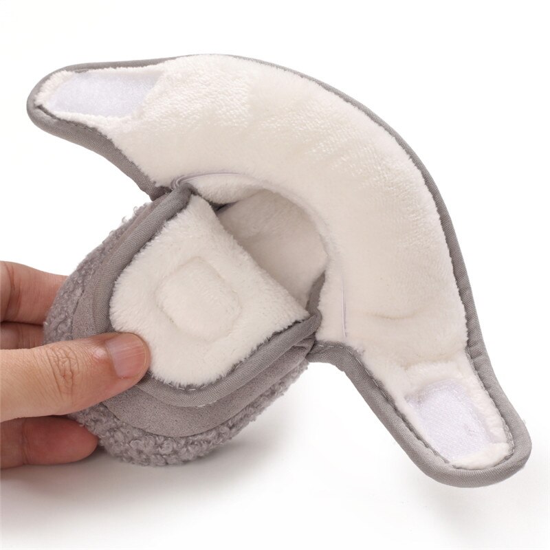 Bebis pojkar flickor tofflor, söta får mönster spädbarn stövlar mjuk bomull små barn första rullator spjälsäng skor med gripare