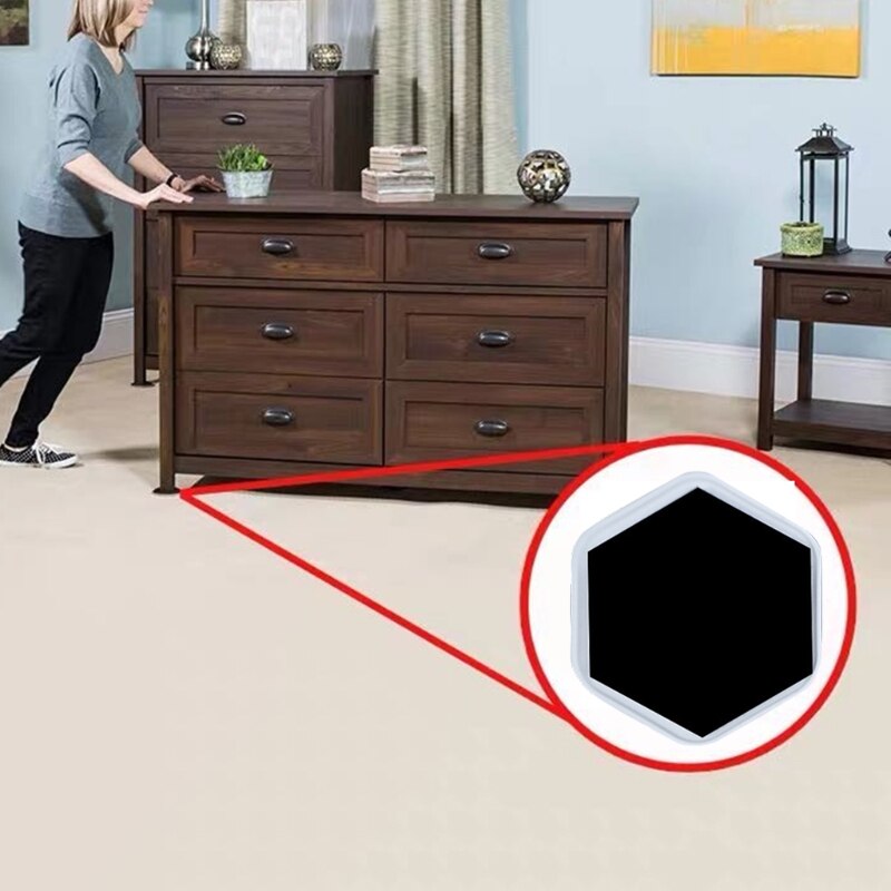 16 Stuks  22 Mm Rubberen Hulzen Met Integrale PTFE Teflon Zweefvliegtuigen Sliders Voor Tafel Stoel En Meubelpoten Door Lifeswonderful 657175035