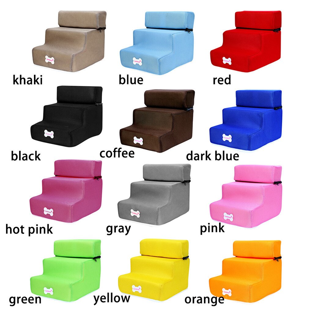 Cama de escaleras para escaleras 3 escalera Casa de perro cama para gato, perro pasos de malla plegable desmontable para mascotas gato cama rampa para perros cachorro suministros