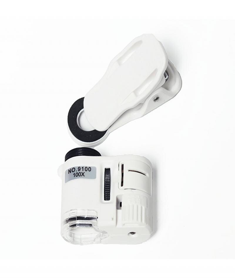 HD 100 Times Magnifying Glass Mobile Phone Microscope Hand Held Stationery Jewelry Identification Jade Mobile Phone Maintenance