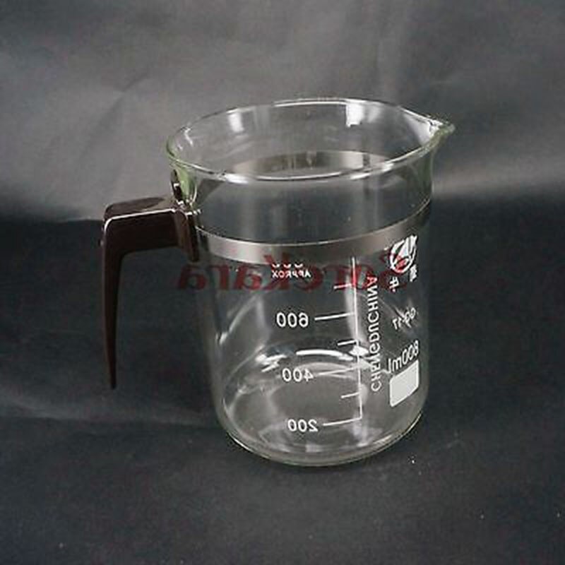 800ml Plastic handle Beaker Chemistry Laboratory Borosilicate Transparent Glass Beaker with spout