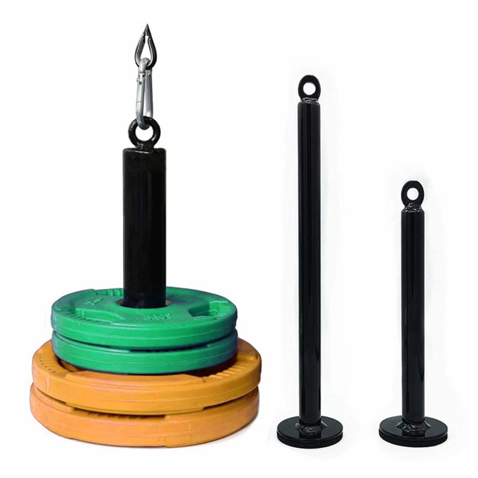 Weight Plate Loading Pin Grip Strength Training Stand Home Rack with Carabiner Fitness Accessories Maximum about 300kg