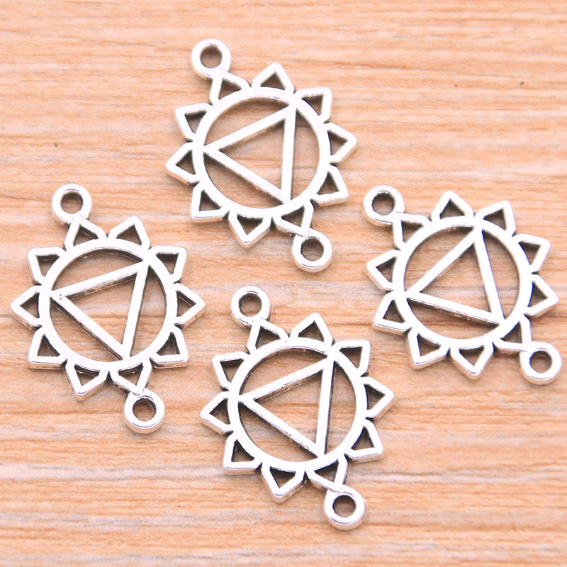 Pulchritude 30 Pcs Mix 8 Stijlen Foto Kleur Zinklegering Retro Hangers Poreuze Connectors Linker Voor Diy Charm Sieraden Accessoire: 1E05