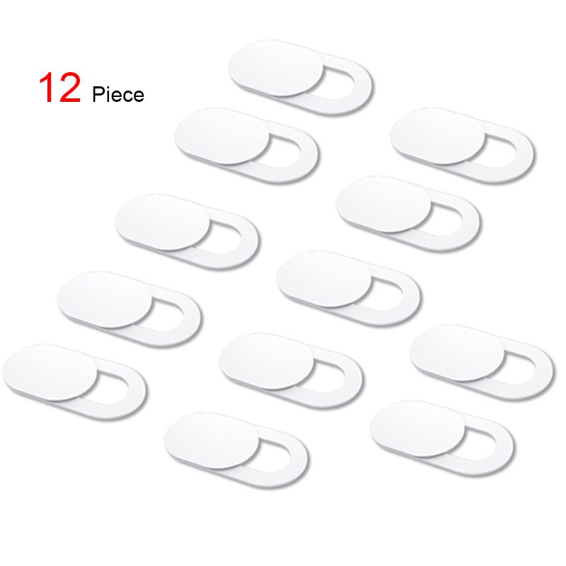 24 Pcs Webcam Cover Privacy Protective Cover Computer Lens Camera Cover Anti-Peeping Protector Shutter Slider Phone Stickers: 12 Piece White