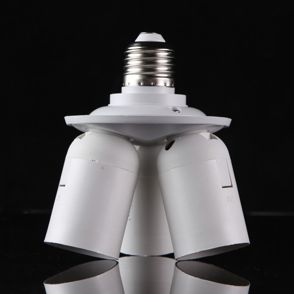 E27 Lampeholder adapter 3 i 1 / 4 i 1 - splitter til Softboks - 110V-240V