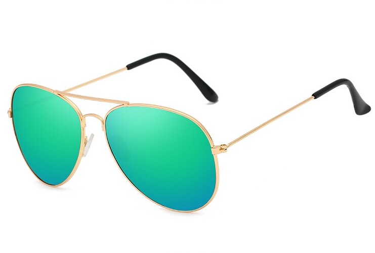 neue Pilot Spiegel Sonnenbrille Frauen/Männer Luxus Sonnenbrille Frauen Vintage Outdoor Driving Oculos De Sol UV400: C7 Gold Green