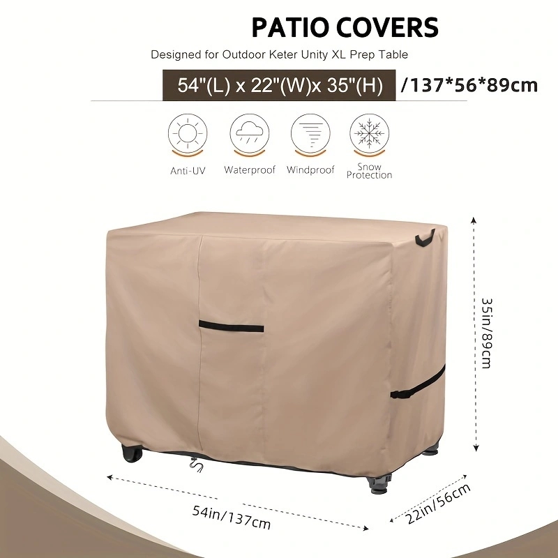 Locker zonneschermdoek, tuinmeubelkast zonneschermdoek, stofdicht en waterdicht, kast stofdichte hoes