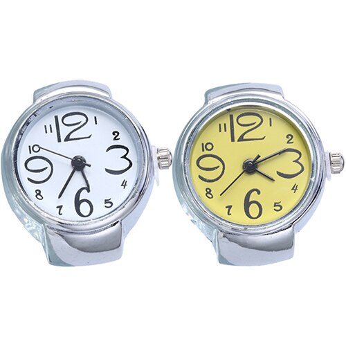 Women's Big Numbers Finger Ring Watch Elastic Band Quartz Watch Female Classic Flip Jewelry Mini Watch 손가락 반지 시계