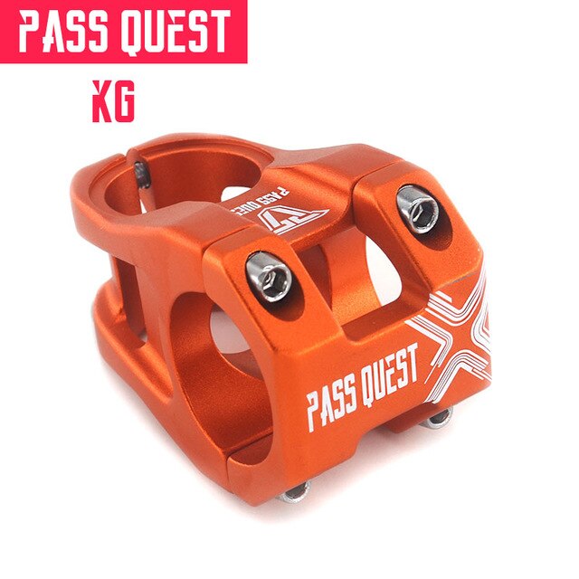 Pass quest haste de bicicleta mountain bike, haste de liga de alumínio 0 graus l: 40mm, acessórios de hastes de bicicleta mtb ultraleve, peça de ciclismo: Laranja