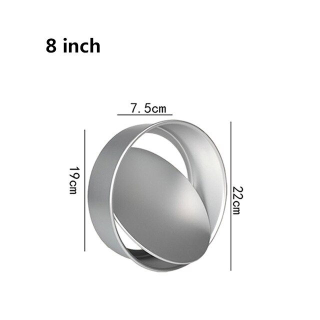 Set van 3 ronde bakvormen van aluminiumlegering met antiaanbaklaag, 4/6/8 inch bakvormen met verwijderbare bodem, keukenbakvormen: 8 inch