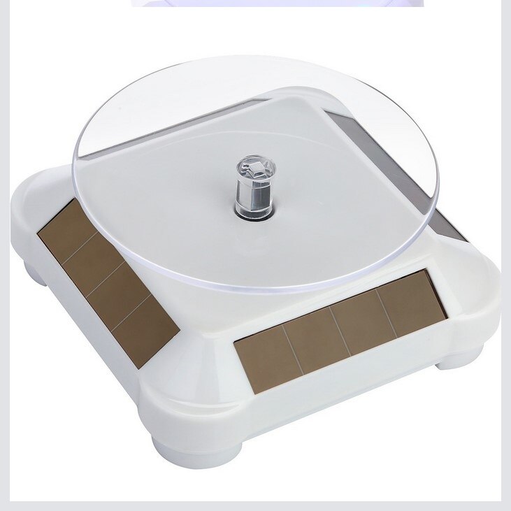 3D printer parts Solar Rotating Showcase Stand 360 Turntable For 3D printer model Display Showcase: White