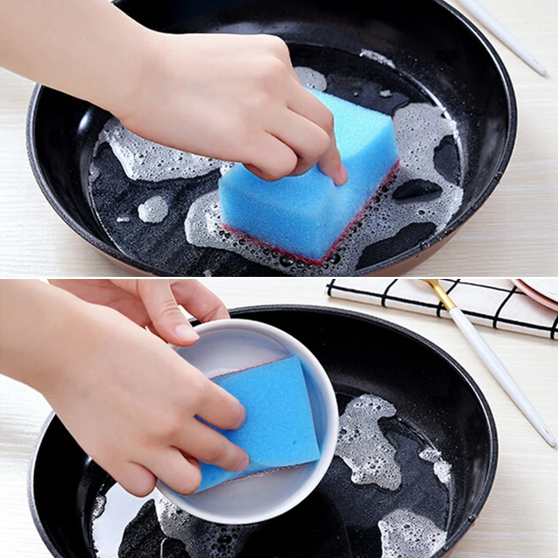 Esponja para lavar platos, estropajo para el hogar, limpieza de lavavajillas, cepillo de esponja Universal, Herramientas de Limpieza de Cocina, Cocina de jardín, 10 Uds.