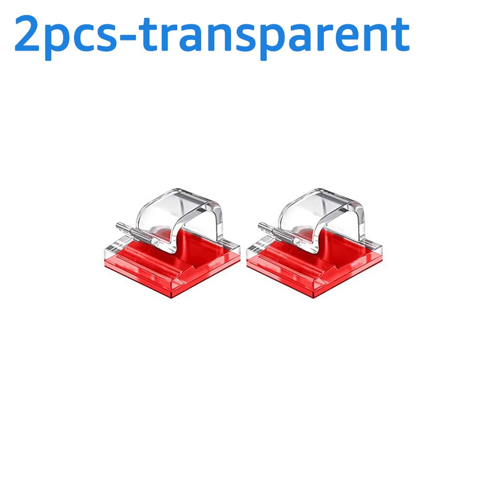 Untoom Usb Kabelhaspel Desktop Kabel Organizer Beheer Clip Kabel Protector Houder Voor Computer Muis Toetsenbord Oortelefoon Draad: Transparent-2pcs