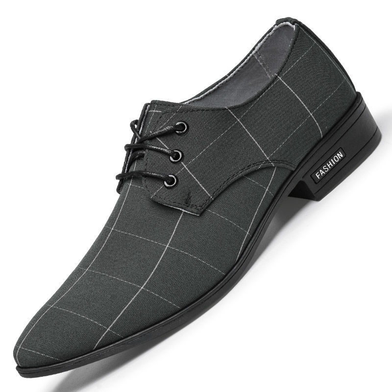Herresko mænds sko sko læder åndbar fritid forretning lærred formelle sko mænd zapatos de hombre aa -687