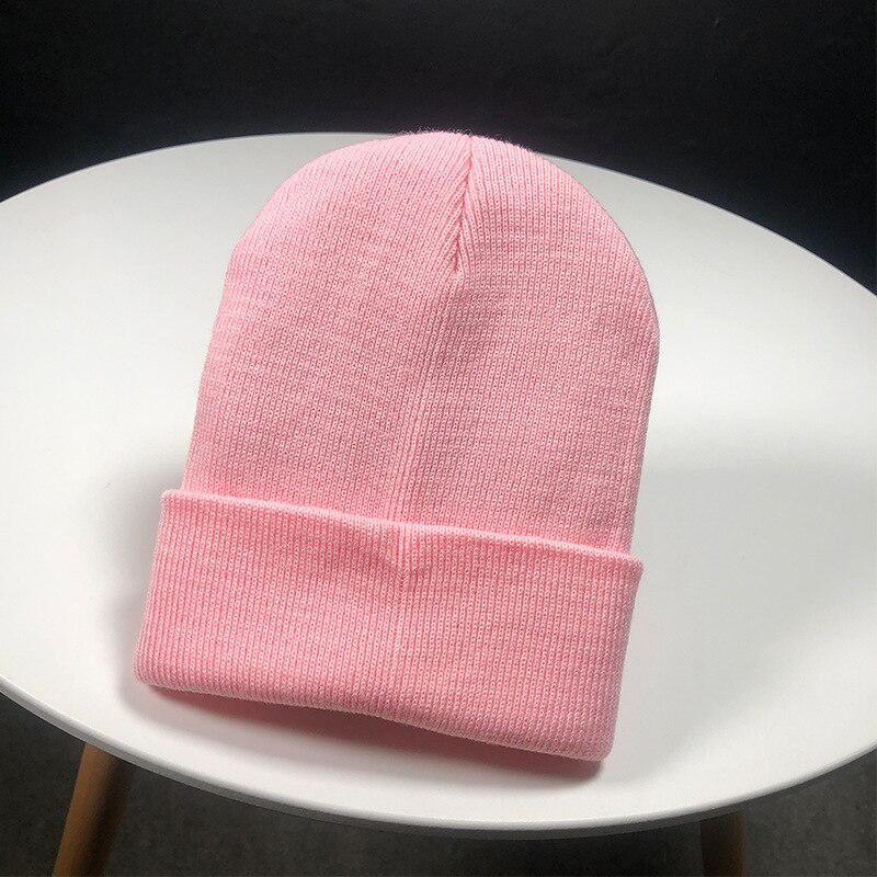 Otoño e Invierno clásica hombres y mujeres con el mismo color fluorescente línea cap tejido sombrero lana hip hop sombrero