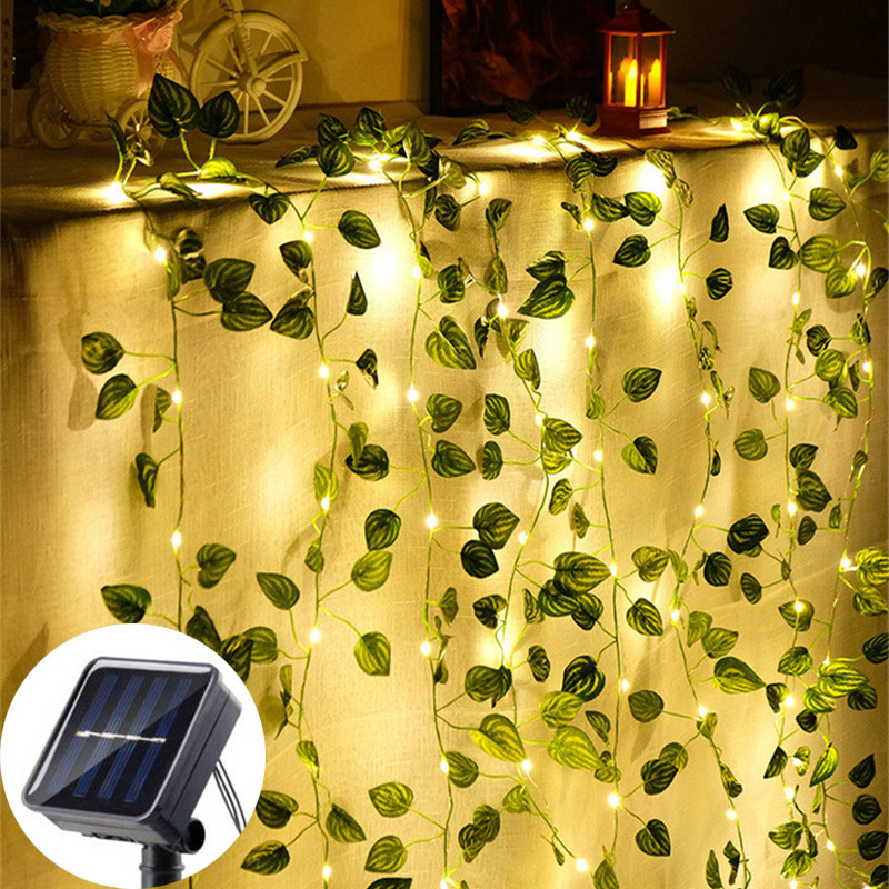 100/50/20 LED Solar Lichterkette Solar Lichter Ahornblatt Wasserdichte Outdoor Girlande Solar Lampe Weihnachten für Garten Dekoration: changeable / 0.5W