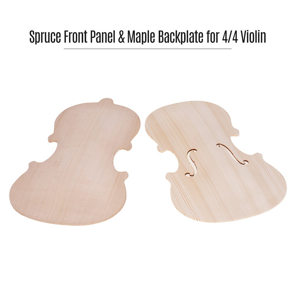 Handcraft-tablero frontal de abeto de violín sin terminar, tablero trasero de Arce, madera maciza para 4/4 violines