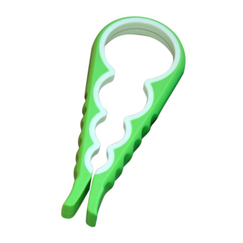Handleiding Jar Fles Blikopener 4 In 1 Binnenste Rubber Twist Grip Multi-Size Voor Kinderen Ouderen Zwak handen Artritis: Green