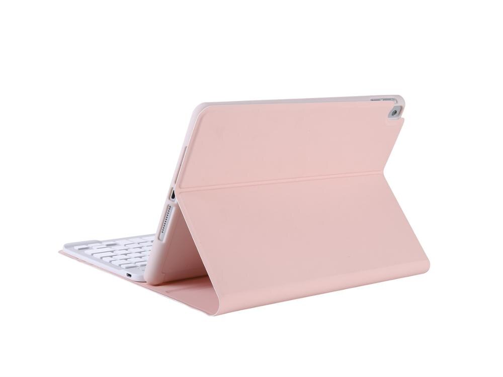 Ultra-Slim Bluetooth Keyboard Case for ipad 10.2 Wireless Keyboard Cover Funda Pencil Slot case for Apple ipad Pro10.2: pink