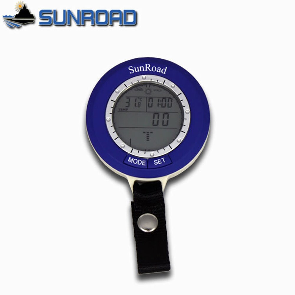 Stappenteller Camping SR204 Hoogtemeter Vissen Barometer Blue
