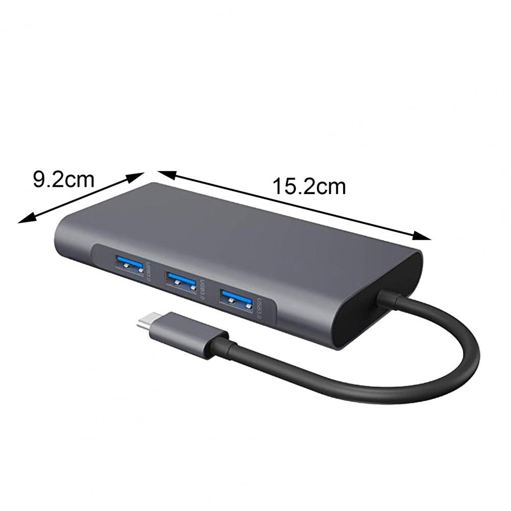 10 In 1 Converter Type C Adapter Usb C Naar Hdmi 3.5Mm Audio Sd Tf Hdmi Vga RJ45 4K USB3.0 Type C Docking Station Voor Macbookpro