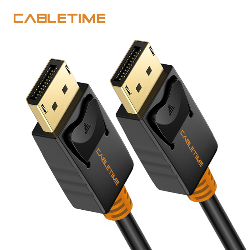 Cabletime Displayport Kabel Male Naar Dp 4 K 60Hz Dp 1.2 Kabel 2M 3M Dp Vedio Audio display Port Kabel Voor Hdtv Projector Pc N079