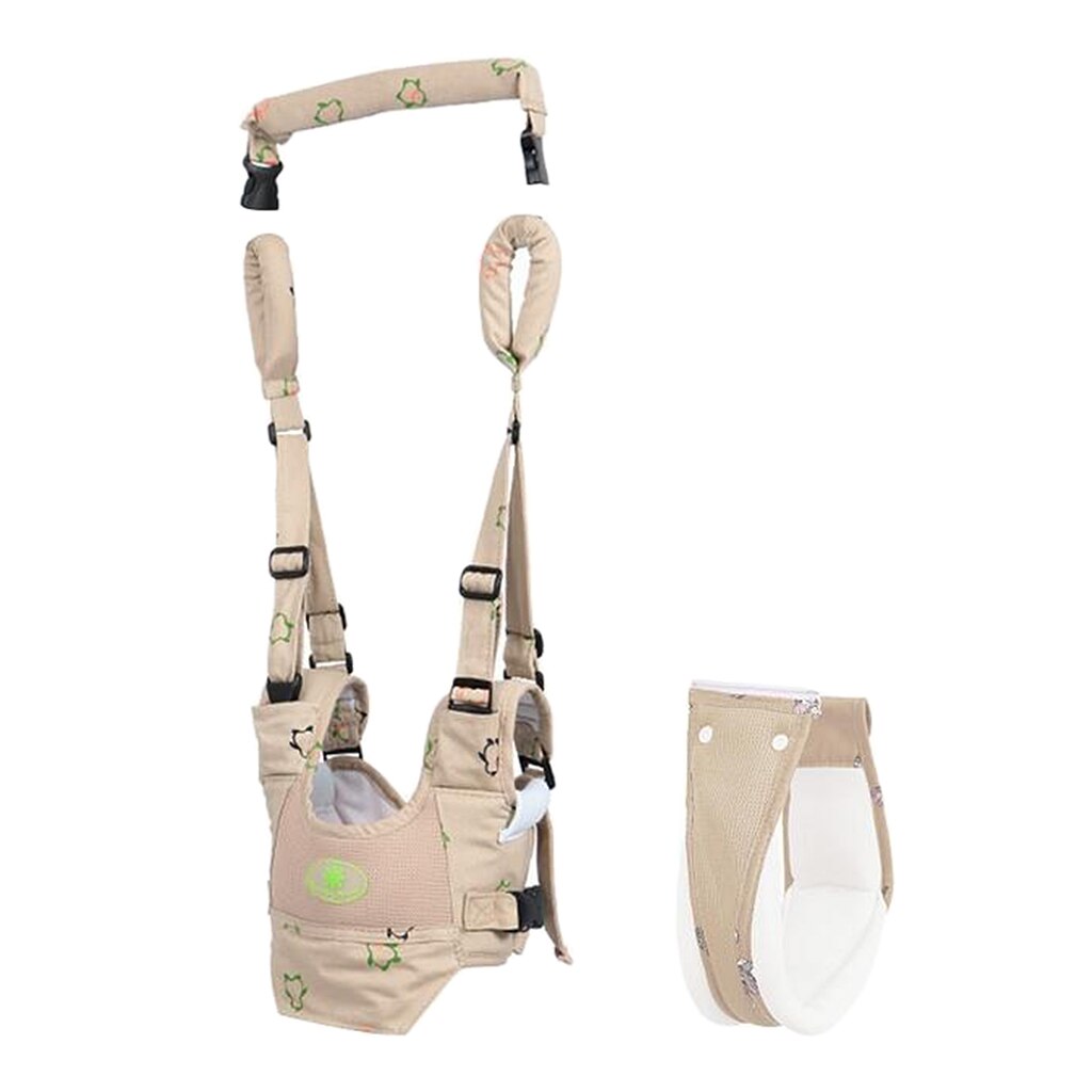 Adjustable Baby Infant Helper Handheld Learning Walk Protective Belt Harness Toddler Safety Walking Backpack: Khaki