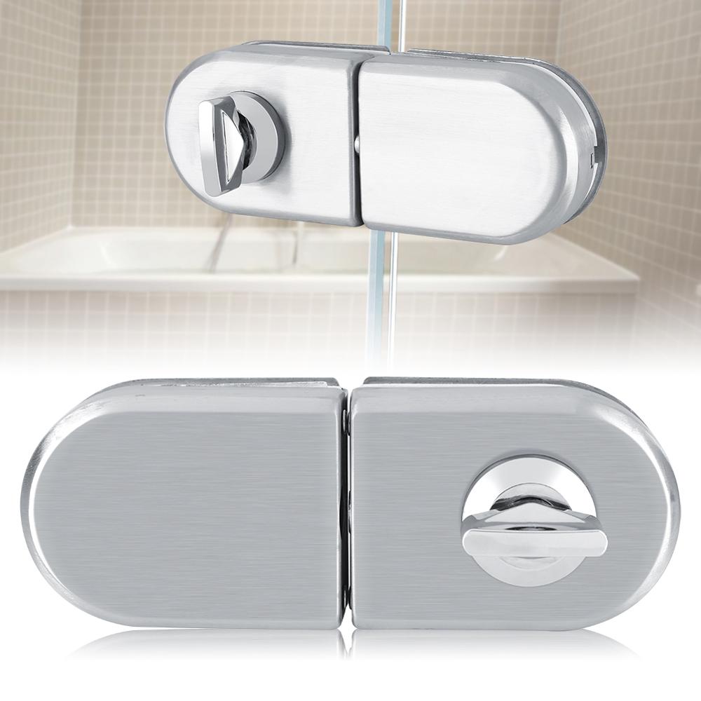 Glass Door Lock Stainless Steel Glass Door Latch 10~12mm Glass Door Lock Home Hotel Bathroom For Frameless Glass Door