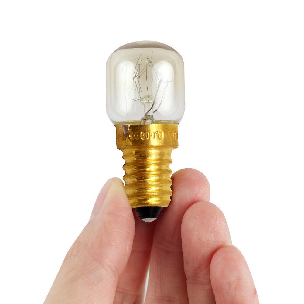 E12/E14 Replacement Durable Super Bright Incandescent Oven Bulb 15W 25W Copper Base Heat Resistant Salt Light
